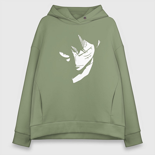 Женское худи оверсайз Луффи из аниме One Piece / Авокадо – фото 1