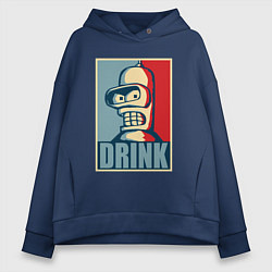 Толстовка оверсайз женская Bender, цвет: тёмно-синий