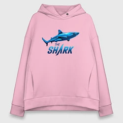 Толстовка оверсайз женская Акула The Shark, цвет: светло-розовый