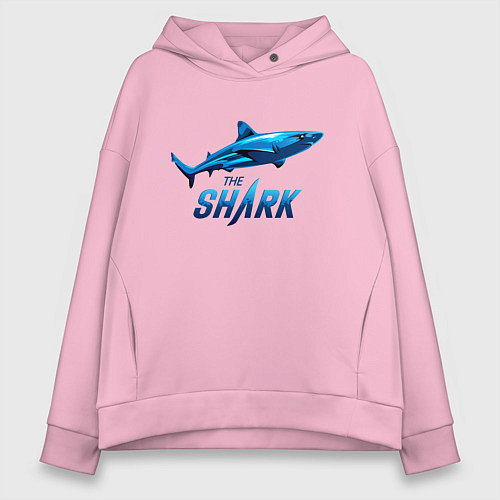Женское худи оверсайз Акула The Shark / Светло-розовый – фото 1