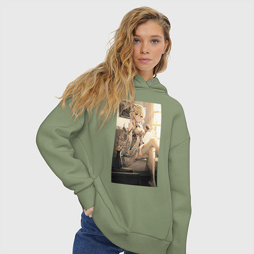 Женское худи оверсайз Lumine fan art / Авокадо – фото 3