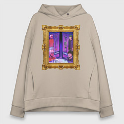 Толстовка оверсайз женская Игрушечный OG Buda, цвет: миндальный