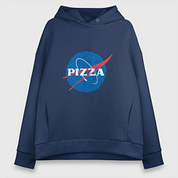 Толстовка оверсайз женская NASA Pizza, цвет: тёмно-синий