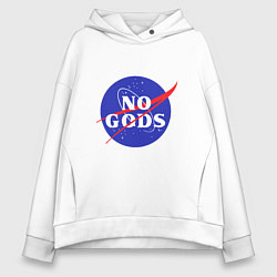 Толстовка оверсайз женская No Gods, цвет: белый