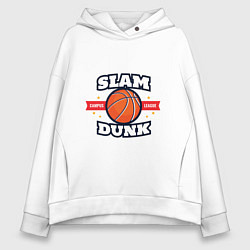 Толстовка оверсайз женская Slam Dunk, цвет: белый