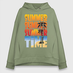 Толстовка оверсайз женская SUMMER TIME, цвет: авокадо