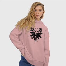 Толстовка оверсайз женская The Witcher подтеки лого, цвет: пыльно-розовый — фото 2