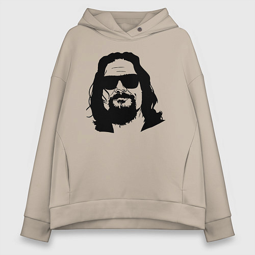 Женское худи оверсайз Большой Лебовски Big Lebowski / Миндальный – фото 1