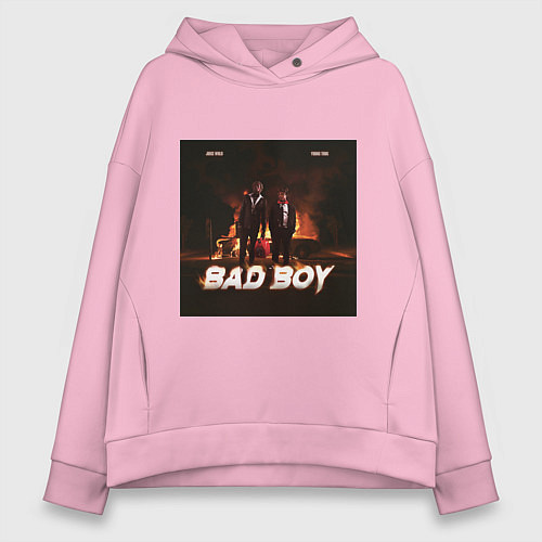 Женское худи оверсайз Bad boy / Светло-розовый – фото 1
