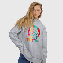 Толстовка оверсайз женская Волейбол, цвет: меланж — фото 2