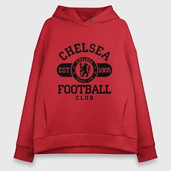 Толстовка оверсайз женская Chelsea Football Club, цвет: красный