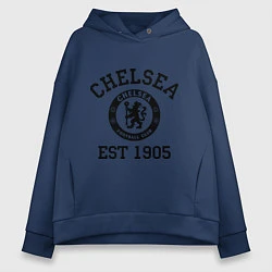 Толстовка оверсайз женская Chelsea 1905, цвет: тёмно-синий