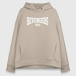 Толстовка оверсайз женская ВАЛЬХАЛЛА TOKYO REVENGERS, цвет: миндальный