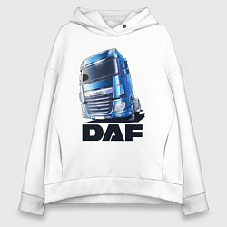 Толстовка оверсайз женская Daf Truck, цвет: белый