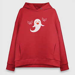 Толстовка оверсайз женская Hu Tao - Spirit, цвет: красный