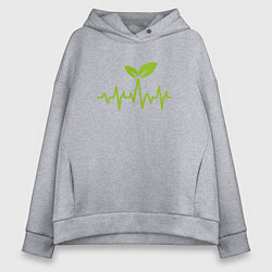 Толстовка оверсайз женская Vegan Pulse, цвет: меланж