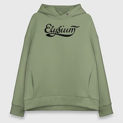 Толстовка оверсайз женская Elysium логотип, цвет: авокадо