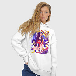 Толстовка оверсайз женская Fast Girl, цвет: белый — фото 2