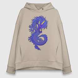 Толстовка оверсайз женская Blue dragon, цвет: миндальный