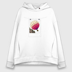 Толстовка оверсайз женская В моменте, цвет: белый