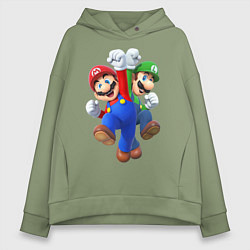 Толстовка оверсайз женская Mario Bros, цвет: авокадо