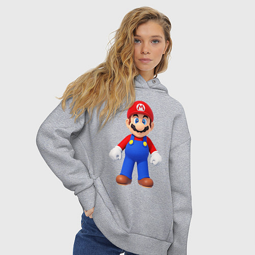 Женское худи оверсайз Mario / Меланж – фото 3