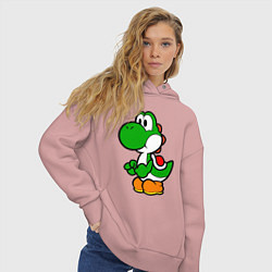 Толстовка оверсайз женская Yoshi1, цвет: пыльно-розовый — фото 2