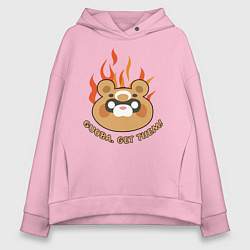 Толстовка оверсайз женская Guoba Get Them, цвет: светло-розовый