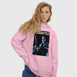 Толстовка оверсайз женская Арнольд Шварценеггер, цвет: светло-розовый — фото 2
