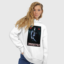 Толстовка оверсайз женская Terminator JD, цвет: белый — фото 2