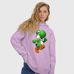 Толстовка оверсайз женская 3d Yoshi, цвет: лаванда — фото 2