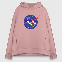 Толстовка оверсайз женская Pepe Pepe space Nasa, цвет: пыльно-розовый