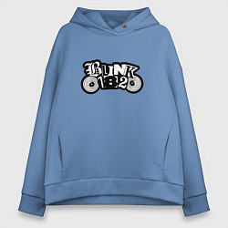 Толстовка оверсайз женская Blink 182 лого, цвет: мягкое небо