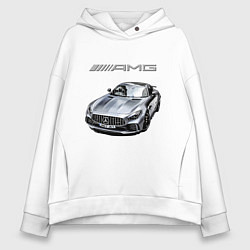 Толстовка оверсайз женская Mercedes AMG Racing Team, цвет: белый