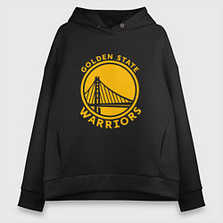 Толстовка оверсайз женская Golden state Warriors NBA, цвет: черный