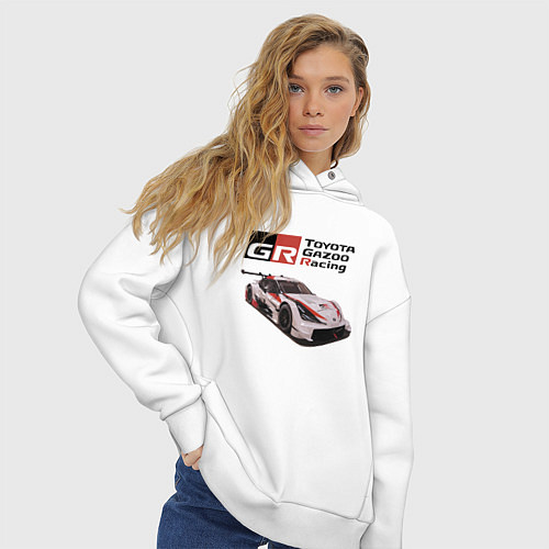 Женское худи оверсайз Toyota Gazoo Racing Team, Finland / Белый – фото 3