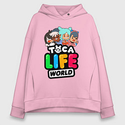 Толстовка оверсайз женская TOCA LIFE WORLD ТОКА ЛАЙФ ВОРЛД ПЕРСОНАЖИ, цвет: светло-розовый