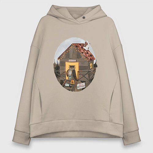 Женское худи оверсайз Лесник / Миндальный – фото 1