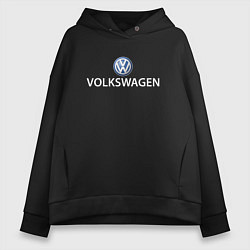 Толстовка оверсайз женская VOLKSWAGEN LOGO, цвет: черный