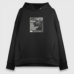 Толстовка оверсайз женская Dystopia Travis Scott, цвет: черный