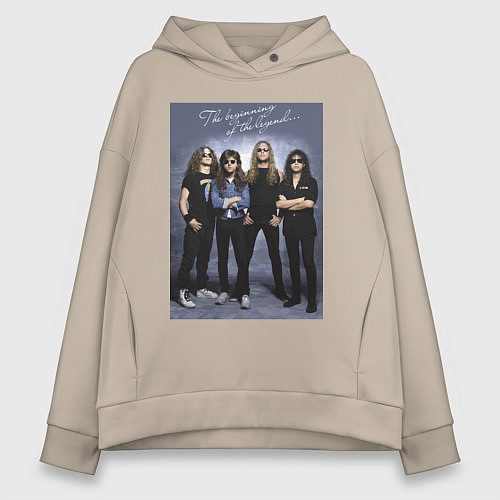 Женское худи оверсайз Ты помнишь, как всё начиналось? / Миндальный – фото 1