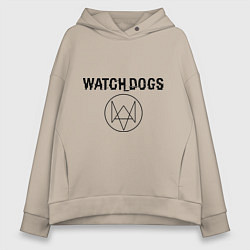 Толстовка оверсайз женская Watch Dogs, цвет: миндальный