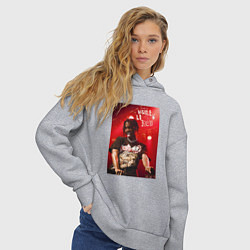 Толстовка оверсайз женская PLAYBOI CARTI WLR, цвет: меланж — фото 2