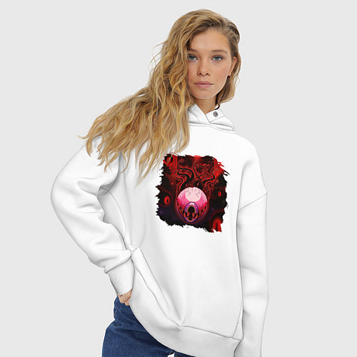 Женское худи оверсайз Eye of Cthulhu / Белый – фото 3