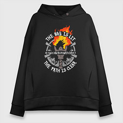 Толстовка оверсайз женская Darkest Dungeon - the way is lit, цвет: черный