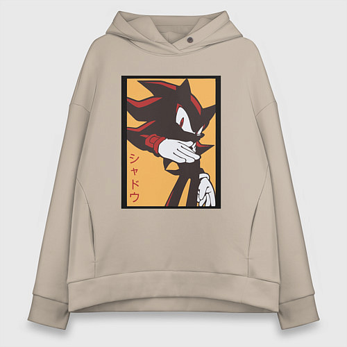 Женское худи оверсайз Ёж Шэдоу 006 / Миндальный – фото 1