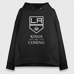 Толстовка оверсайз женская Los Angeles Kings, Лос Анджелес Кингз, цвет: черный