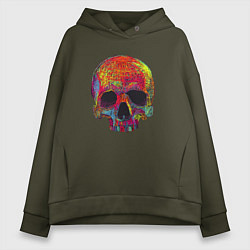 Женское худи оверсайз Cool color skull