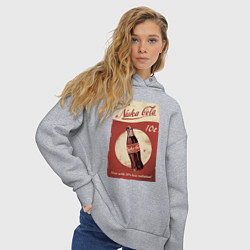 Толстовка оверсайз женская Fallout Nuka Cola Poster Pop art, цвет: меланж — фото 2