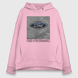 Толстовка оверсайз женская Ford Performance, цвет: светло-розовый